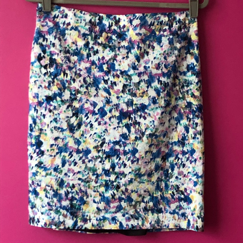Ann Taylor Multicolored Pencil Skirt 10 Petite New - Picture 2 of 8